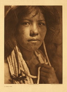 (Kayshaya) Pomo girl; c. 1924, by Edward S. Curtis