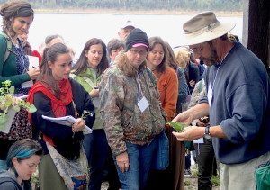 Green Deane teaching on a cool, foggy morning. Photo by Kelly Fagan. 