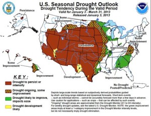 The U.S. drought persists.