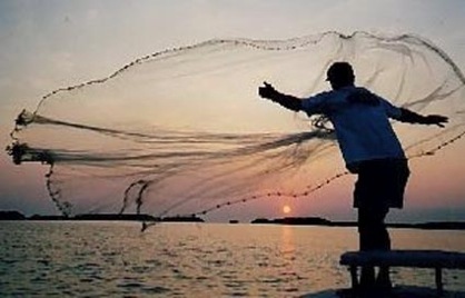 throwing fishing nets